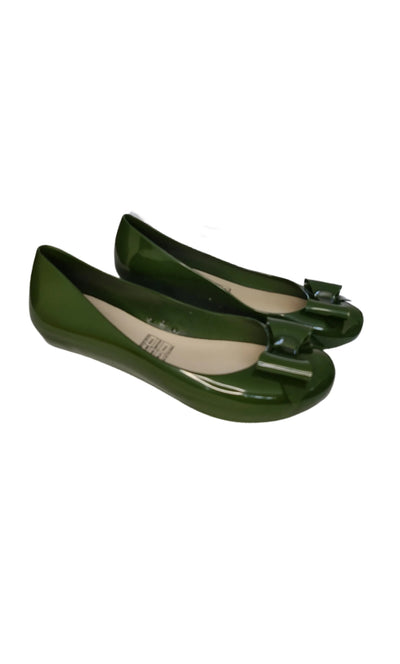 Sags Flats British Green with Bow