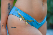 Adorn "ONE-SIDED" chain - Blue bottom ( CHAIN SOLD SEPARATELY)